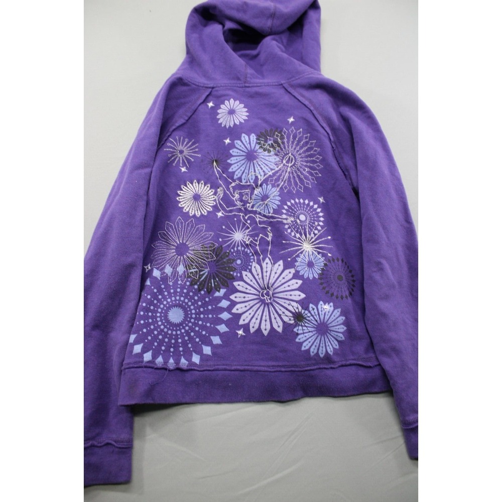 Disney Parks Tinkerbell Jacket Purple Size Medium Full Zip Disney World Flowers